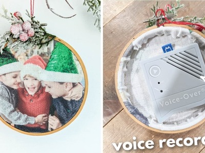 DIY Voice Recording Photo Ornaments. Keepsake ornaments you'll treasure for years to come