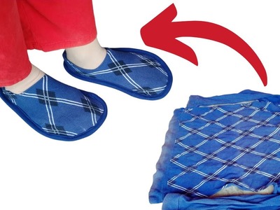 DIY - Warm Slippers Out Of Old Clothes