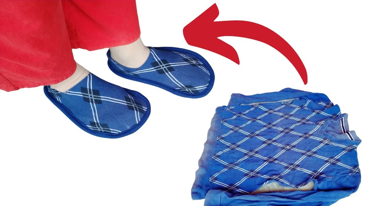 DIY - Warm Slippers Out Of Old Clothes