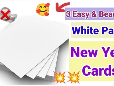 Easy & Beautiful White Paper New Year Card 2023 | new year card  | Happy New year card 2023