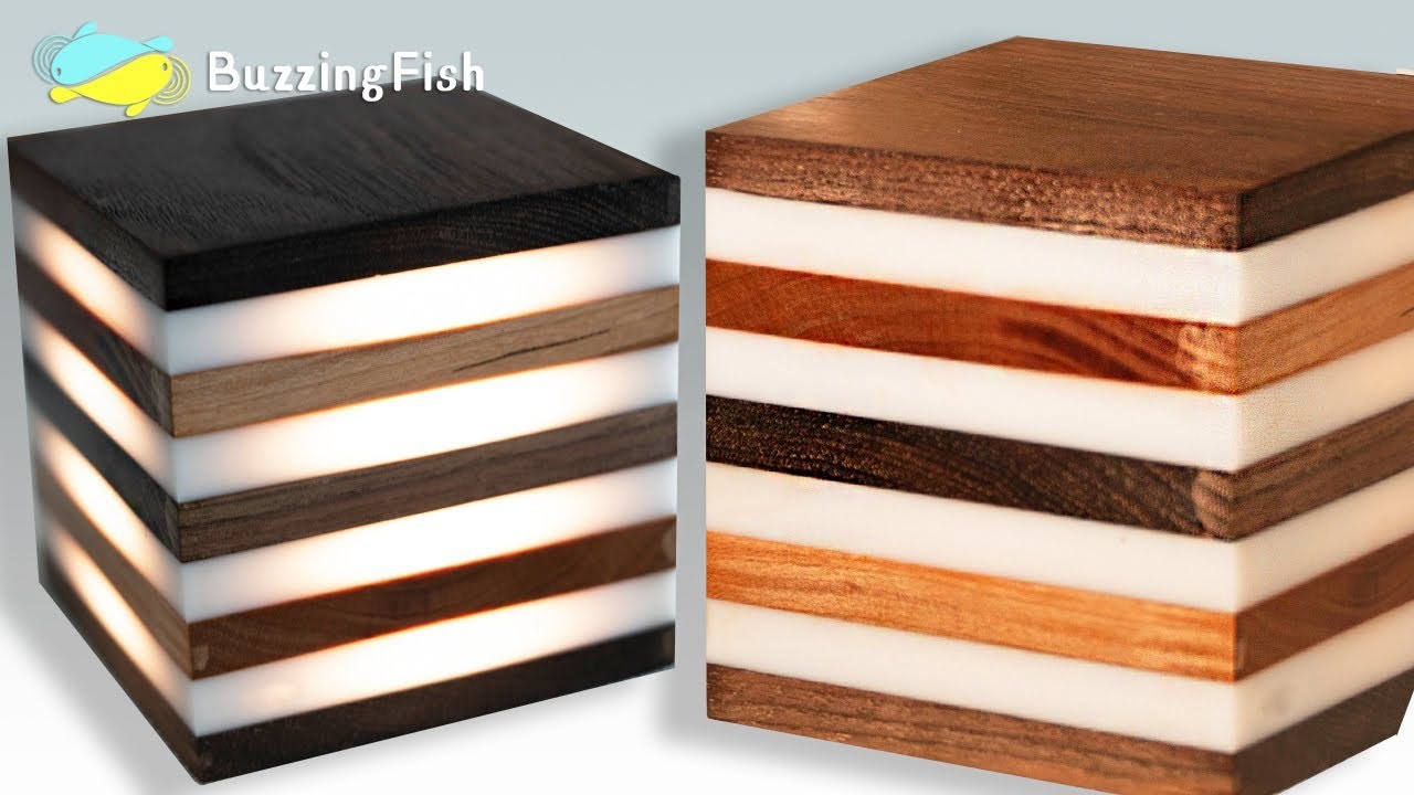 ???? Easy making Multilayer Wood Resin Lamp | Resin ART ????