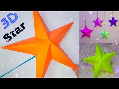 How to make 3D Star | Christmas and New year Decoration | paper 3D Star