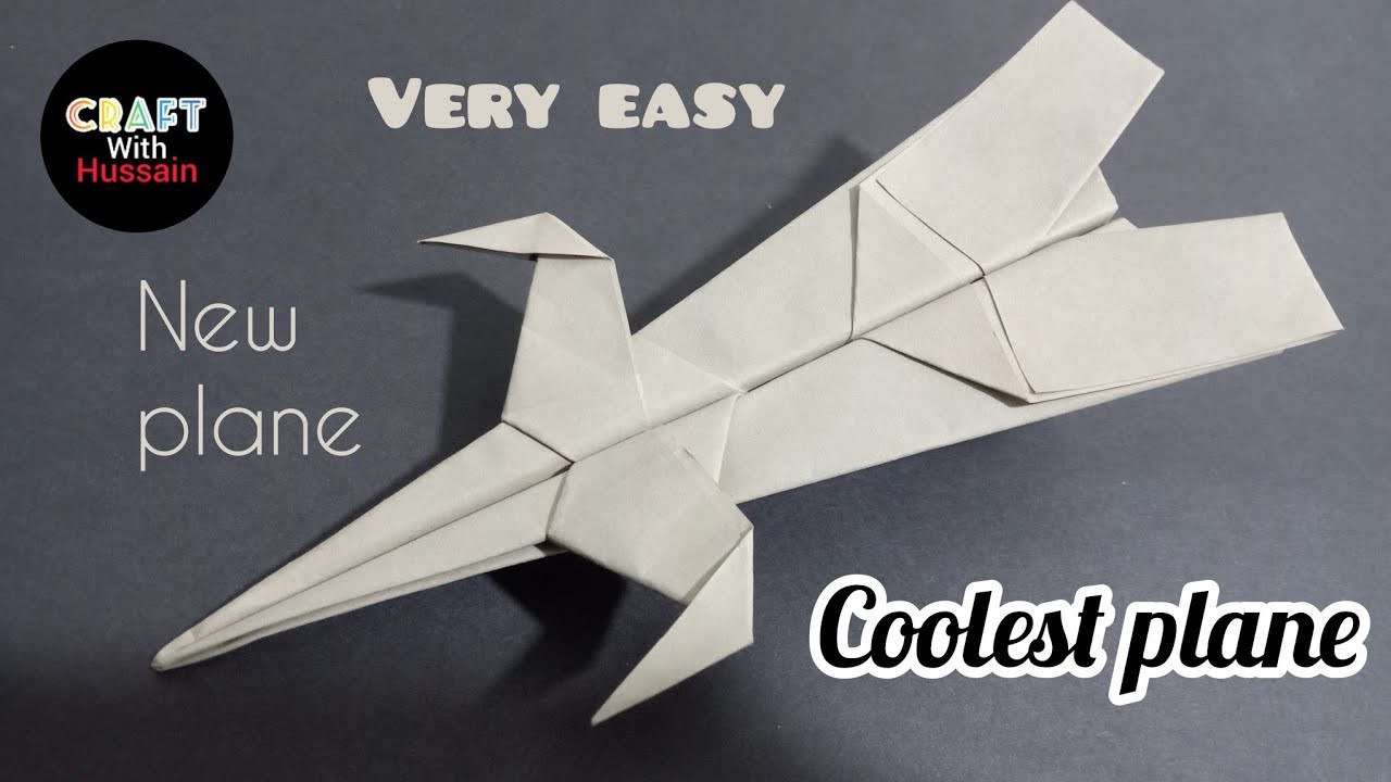 How to make a coolest paper plane || paper airplane || paper craft || craft with Hussain