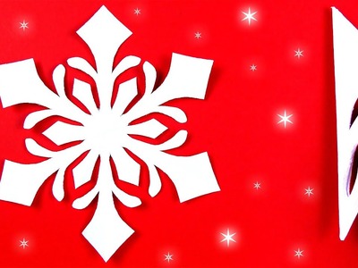 How to make a paper snowflake in 3 minutes [Easy to cut].Making snowflakes with paper for Christmas