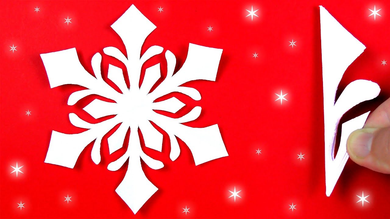 How to make a paper snowflake in 3 minutes [Easy to cut].Making snowflakes with paper for Christmas