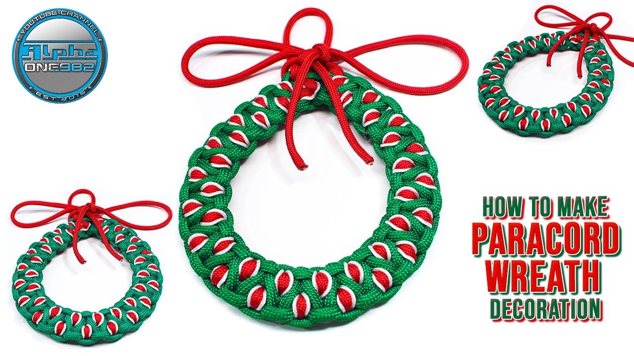 How to Make a Paracord Wreath - Holiday Season Paracord Knot Tutorial - Christmas Wreath