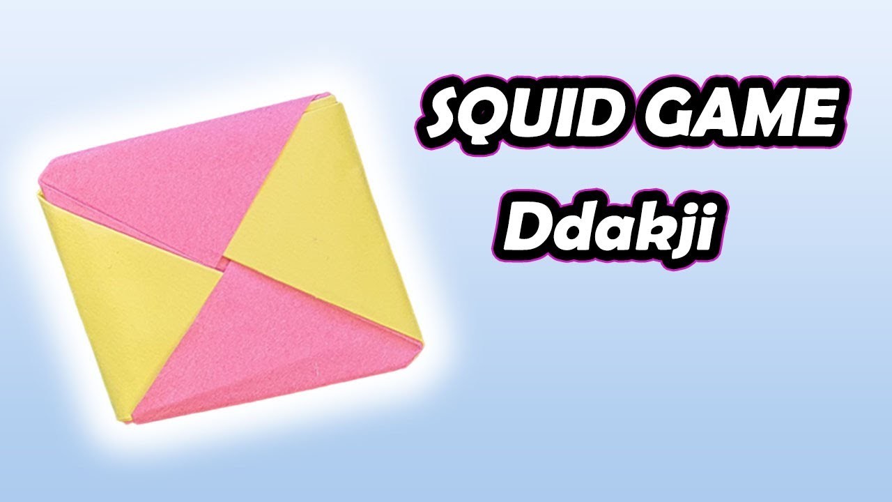 How To Make Ddakji. Squid Game Paper Craft (Easy) #origami