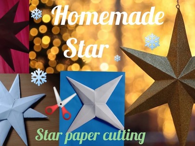 How to make Star | Star paper cutting | Easy star making at home