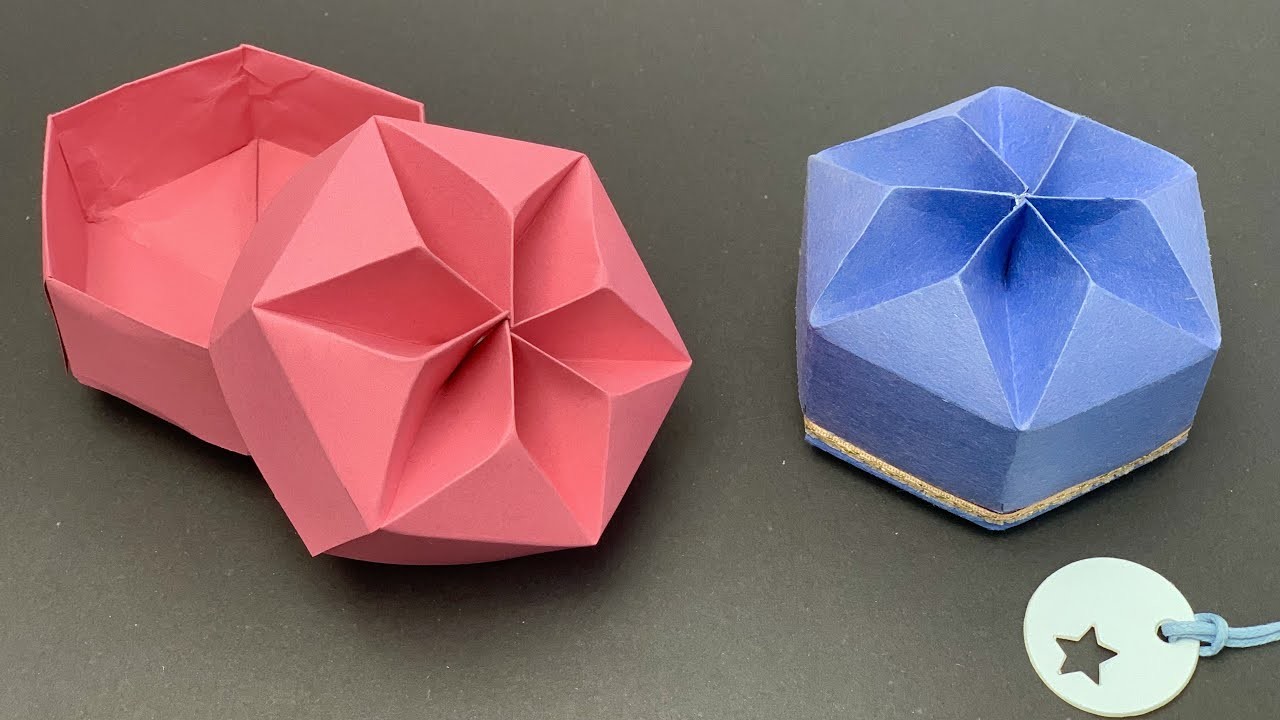 Origami Kağıttan Hediye Kutusu Yapımı | Origami Altıgen Kutu | GİFT BOX