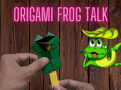 Origami talking frog dolls, tutorials on how to make origami talking frog clothes, DIY paper crafts