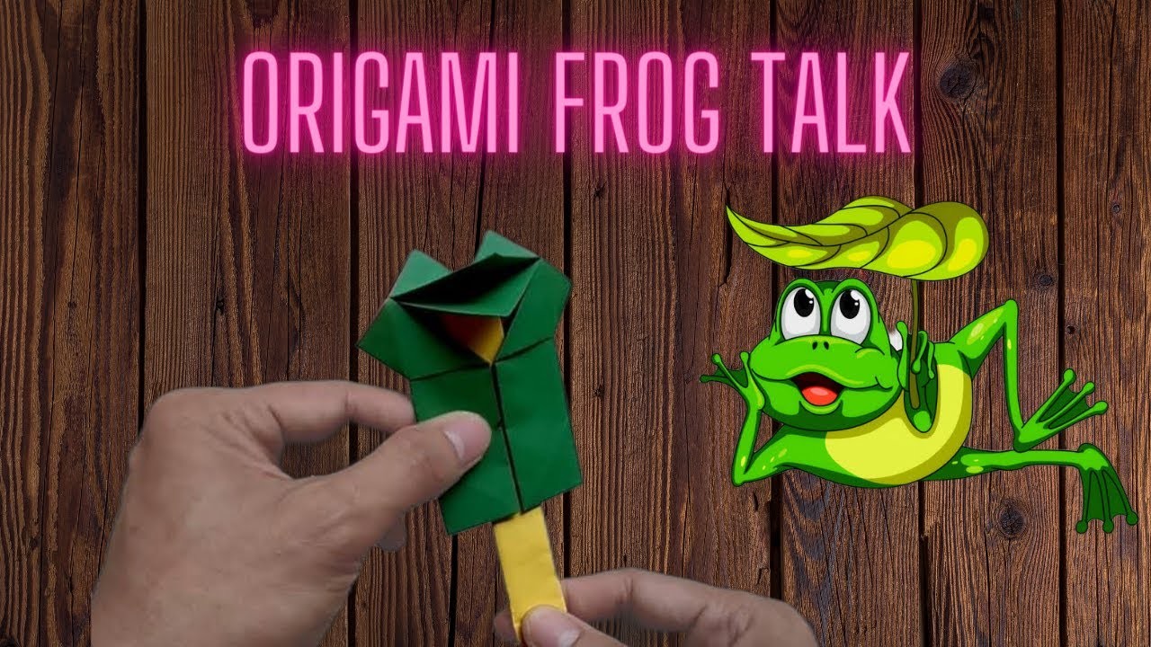 Origami talking frog dolls, tutorials on how to make origami talking frog clothes, DIY paper crafts