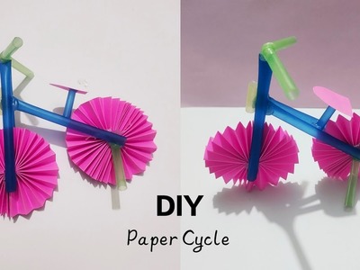 Paper Bicycle decoration | Easy origami paper crafts | Paper crafts | School crafts | Tiny Life