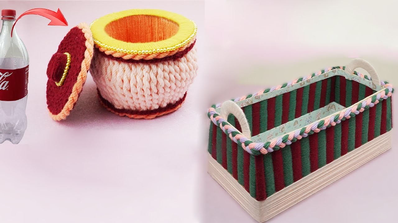 Recycle Plastic Bottles. Desing Jewelley Box Making. DIY Plastic Bottle. Diy Storage Basket.