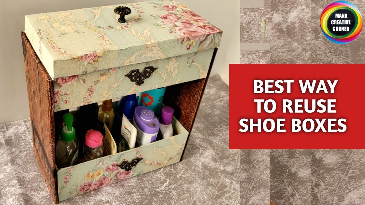 Save your Shoe boxes to make this Space Saving Organizer | Shoe boxes reuse idea |Best out of waste