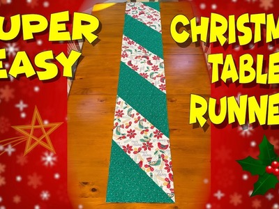 Super Easy Christmas Table Runner | The Sewing Room Channel