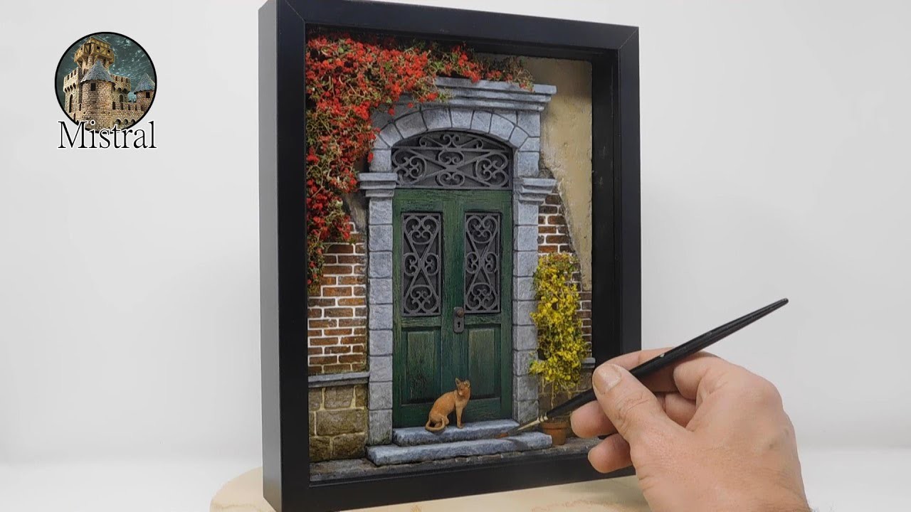 Venetian Door in 3d frame - Diorama TUTORIAL