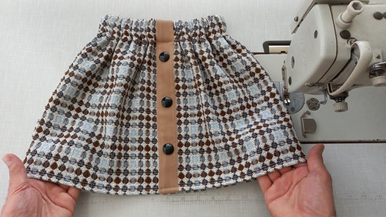 You can sew it, especially for beginners. Cut and sew a skirt with an elastic waistband