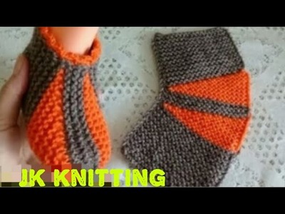 Baby booties, socks knitting in hindi by jk knitting.