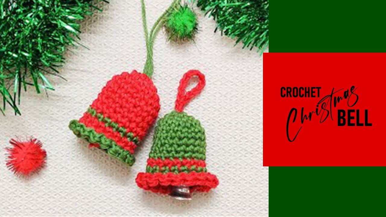 Christmas Bell - How To Crochet Christmas Bell Ornaments At Home | Crochet Christmas Bell Tutorial