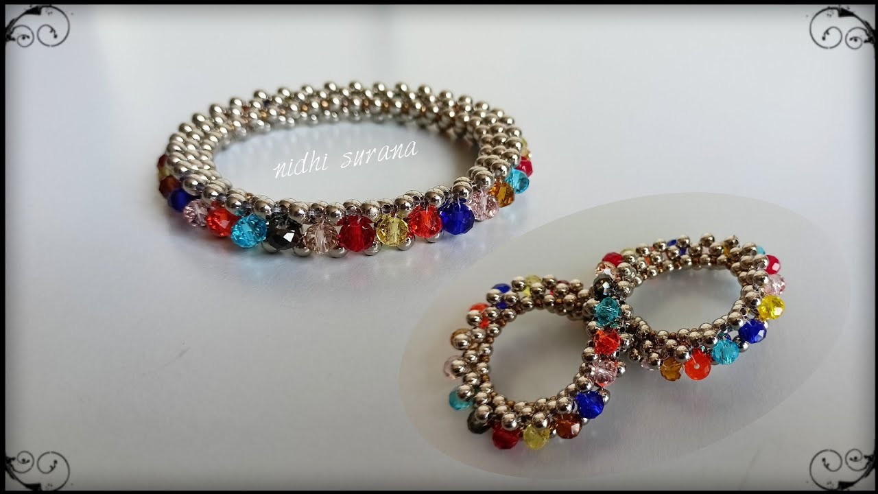 Colour Palette, Crystal Bangle Bracelet.Jewelry making.Pulsera Tutorial diy