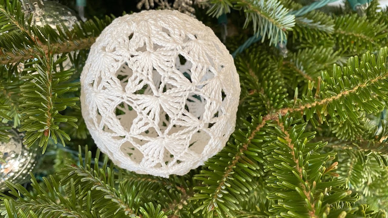 Crochet Christmas tree ball ornaments