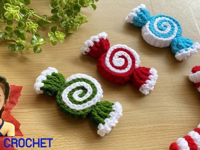 Crochet Peppermint Candy | Christmas Decorations ???????? | Crochet Candy