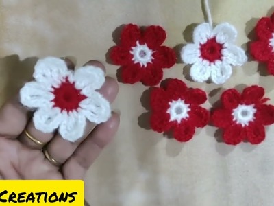 Decorative Woollen Flower for Sweater OR Shoes OR Booties.Booty for 6 Months or 1 year in two colour