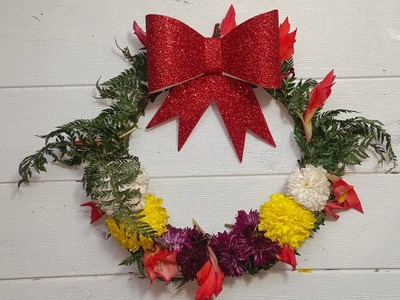 DIY Satin X-Mas Ornament Christmas Tutorial leaf and flower #craftideas#christmas