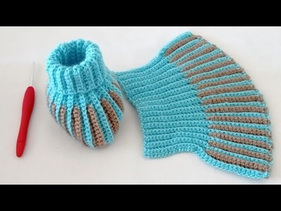 Easy Crochet Baby Boots For Beginners\How to crochet baby shoes\ Sımple Knit shoes