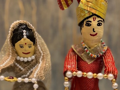 Easy n creative  Indian Dulha -Dulhan doll set (jute craft)????????‍❤️‍????????