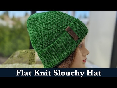 Flat Knit Slouchy Hat (Beanie)