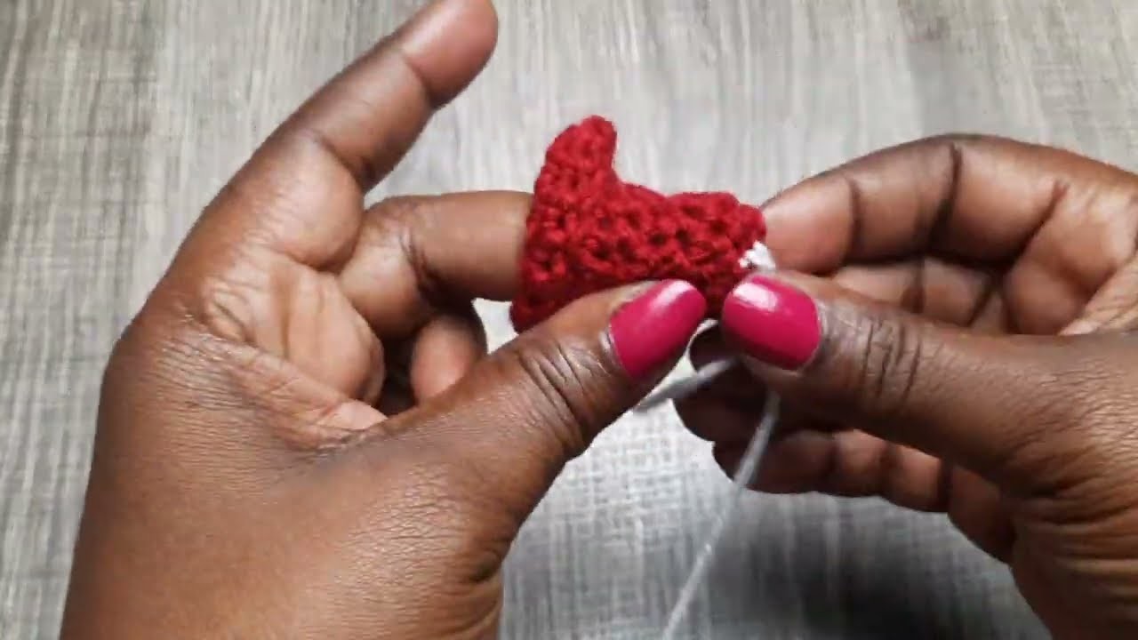 How to Crochet a Santa Hat | Keychain Accessory | Tiny Santa Hat