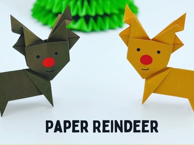 How To Make Easy Paper Reindeer For Kids. Nursery Craft Ideas. Paper Craft Easy. KIDS crafts