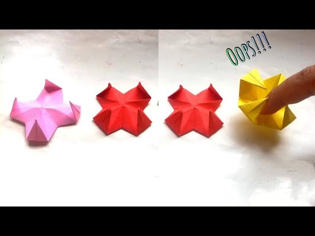 How to make ORIGAMI PAPER TRAP. [Origami finger trap, origami fidget toy ].