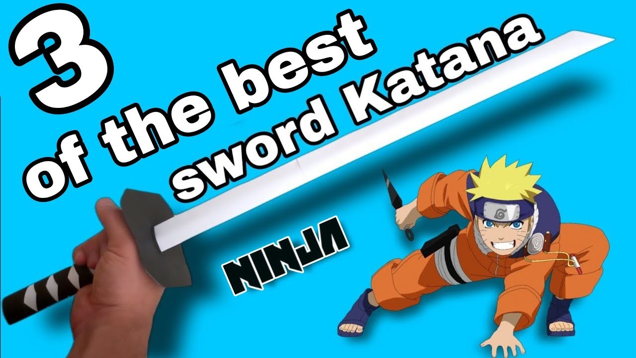 How to make paper Ninja Sword Tutorial( Katana ) DIY 3 paper swords Comment faire une épée en papier