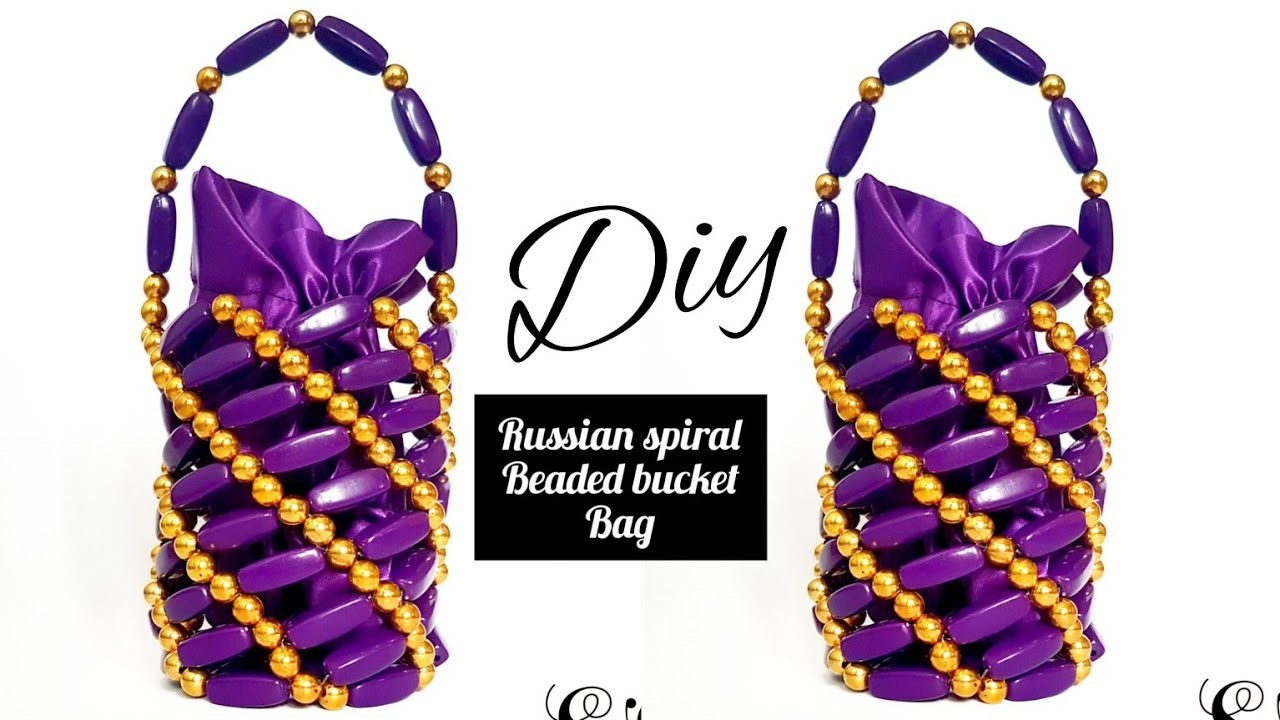 How to make the Russian Spiral Beaded bag Плетем стильную сумку из бусин çok kolay boncuk çanta