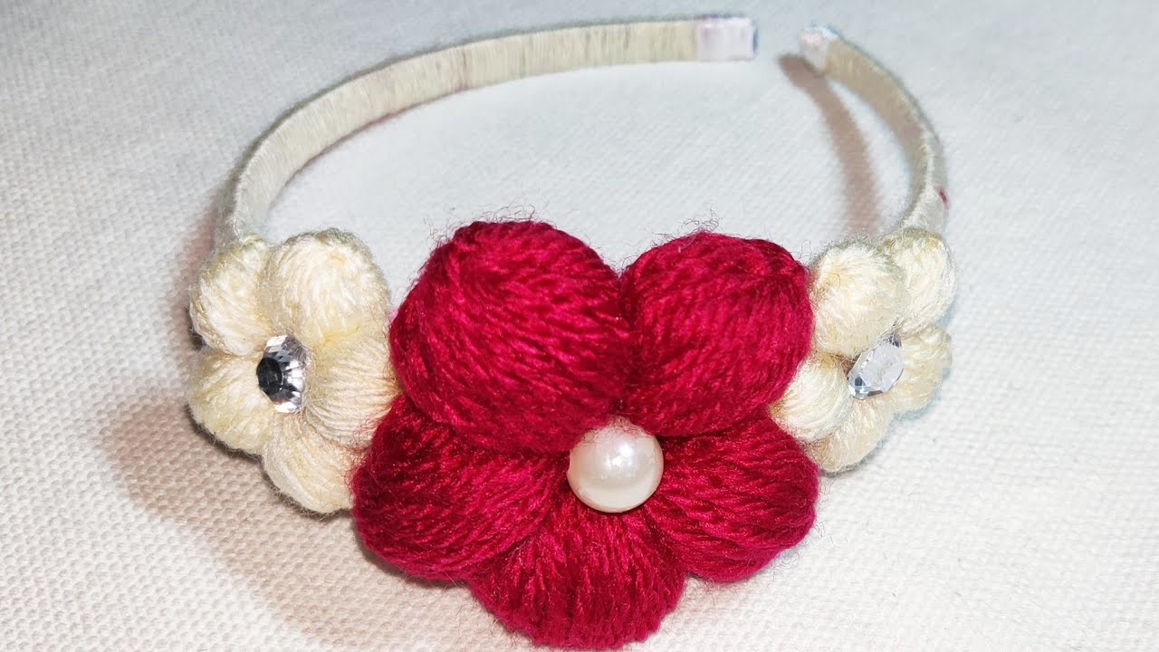 Knit Puff Flower Headband #knitpuffflowerheadband #headbandstyle #hairaccessories #headband