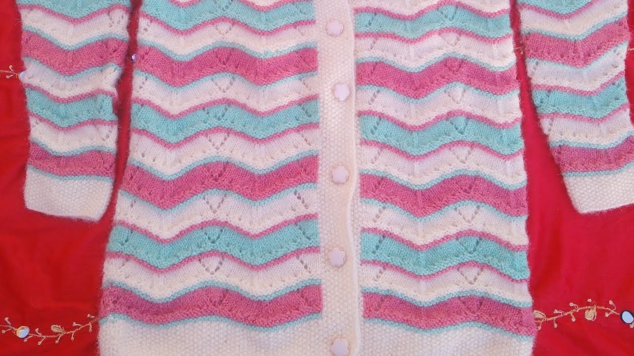Knitting jacket koti cardigan and border design