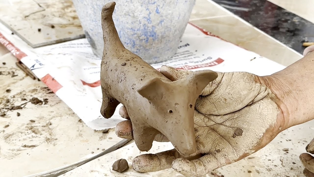 Making a dog with Clay Very Easy | How to make dog with clay