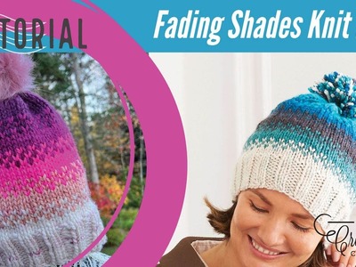 Proudly Bold Fading Shades Colorwork Knit Hat