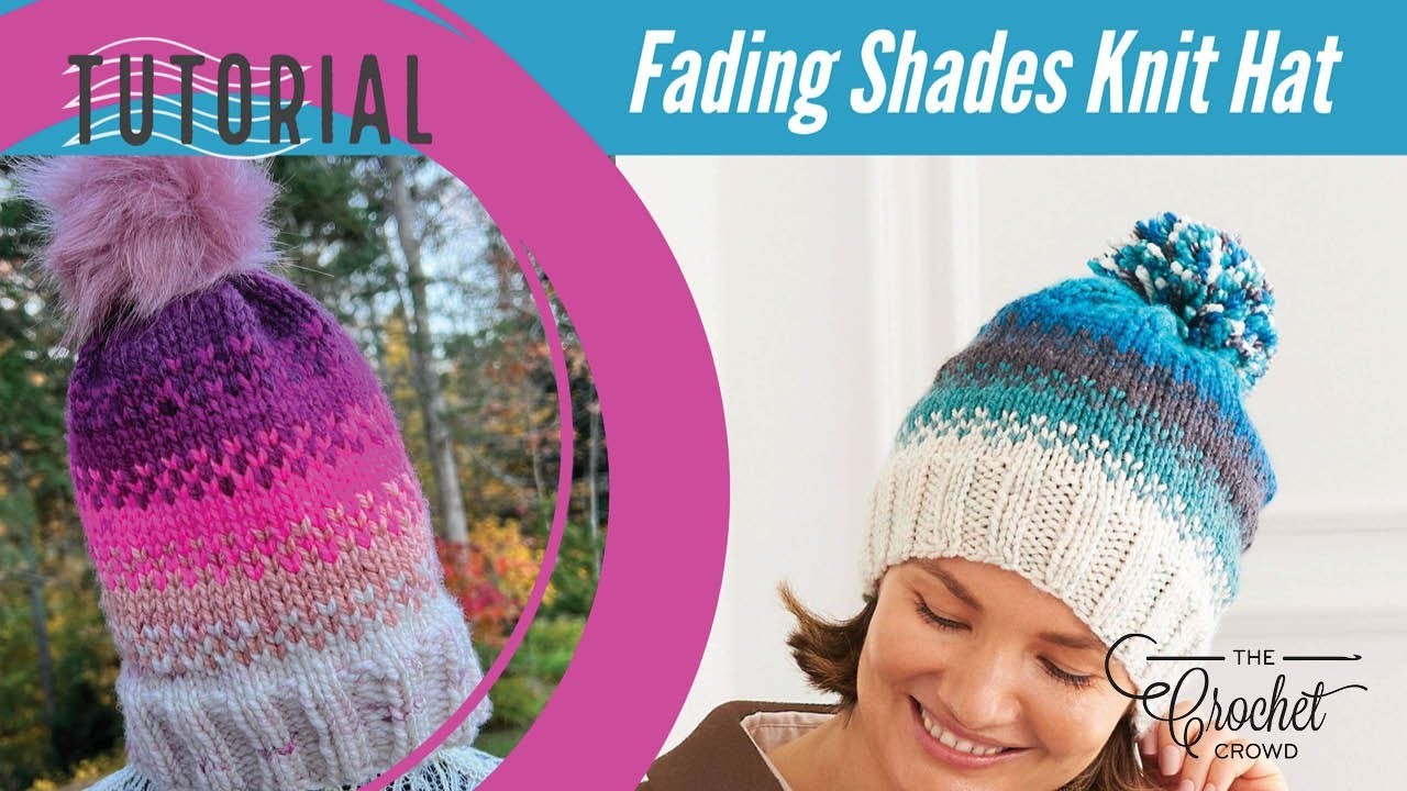 Proudly Bold Fading Shades Colorwork Knit Hat