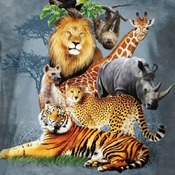 Safari Collage Cross Stitch Pattern****LOOK***Buyers Can Download Your Pattern As Soon As They Complete The Purchase