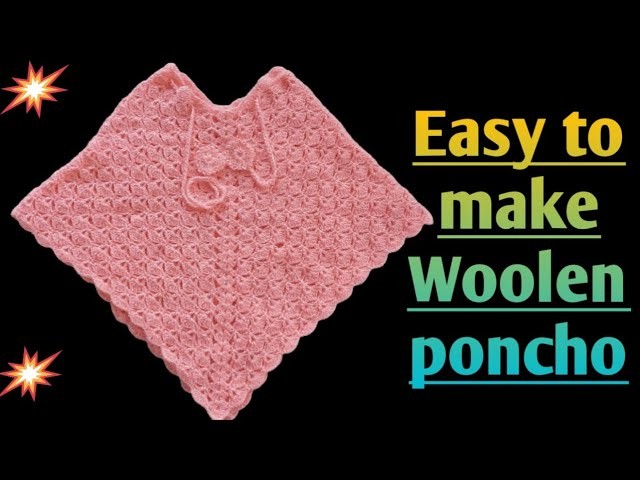 Woolen poncho latest design || woolen poncho design |crochet poncho design||poncho knitting in hindi