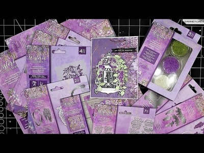 Crafter's Companion Wisteria Collection Review Tutorial! A Beautiful Floral Collection!!