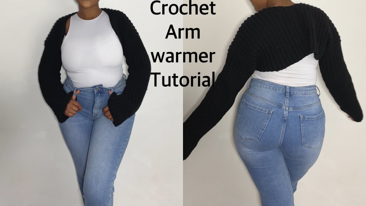 Crochet arm warmer tutorial. Sleeves.Mihankushea