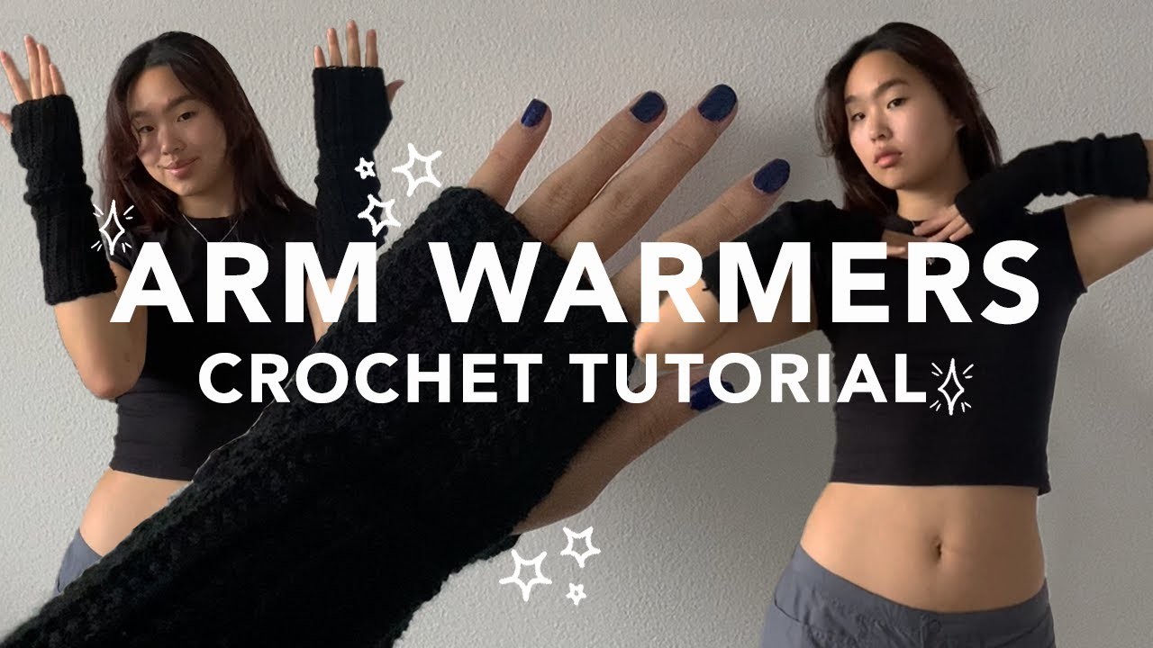 Crochet arm warmers.fingerless gloves easy tutorial❄️☕✨ | beginner, winter, christmas gift ideas