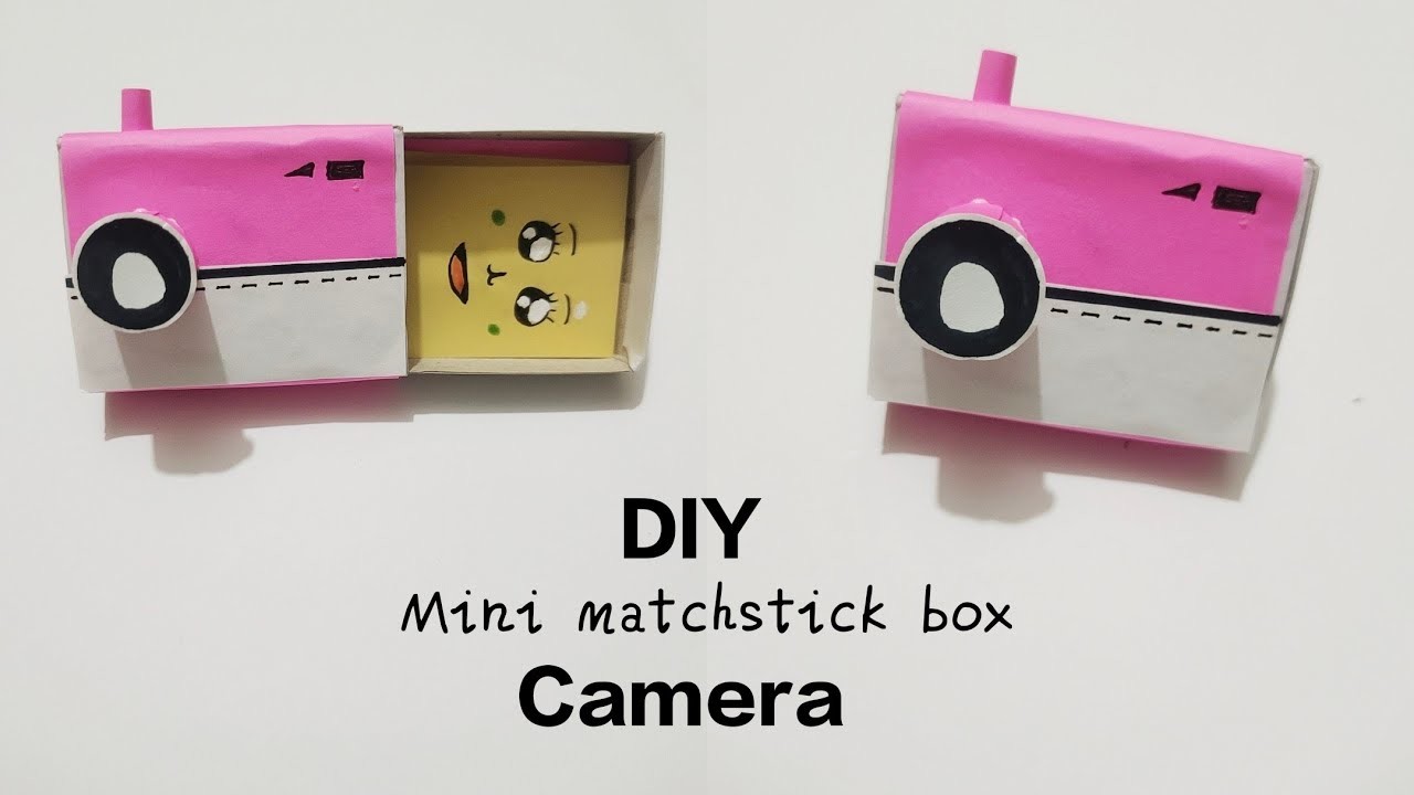 DIY mini matchstick box Camera | Mini camera | Matchstick box ideas | Paper crafts | School crafts