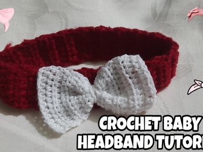 Easy Crochet baby girl headband for beginners| crochet headband Tutorial