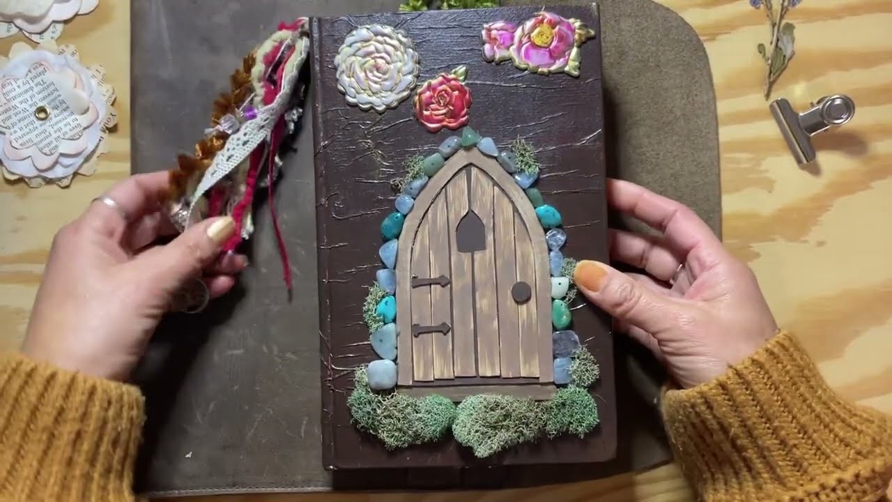 Fairy-themed hardback junk journal walkthrough