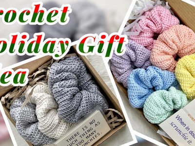 Holiday Gift Idea - Crochet Scrunchies || Quick and Easy Crochet Gift Idea